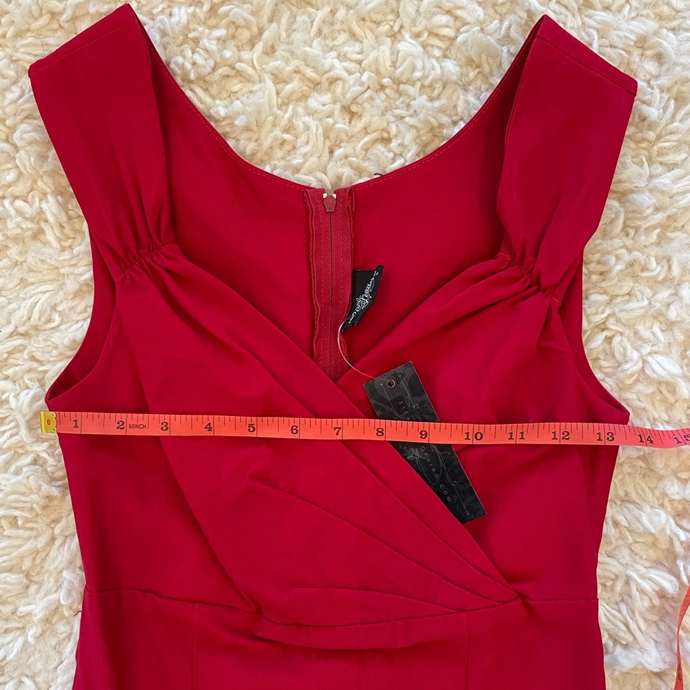 NWT Red fitted dress Juniors size Large - Picture 6 of 6